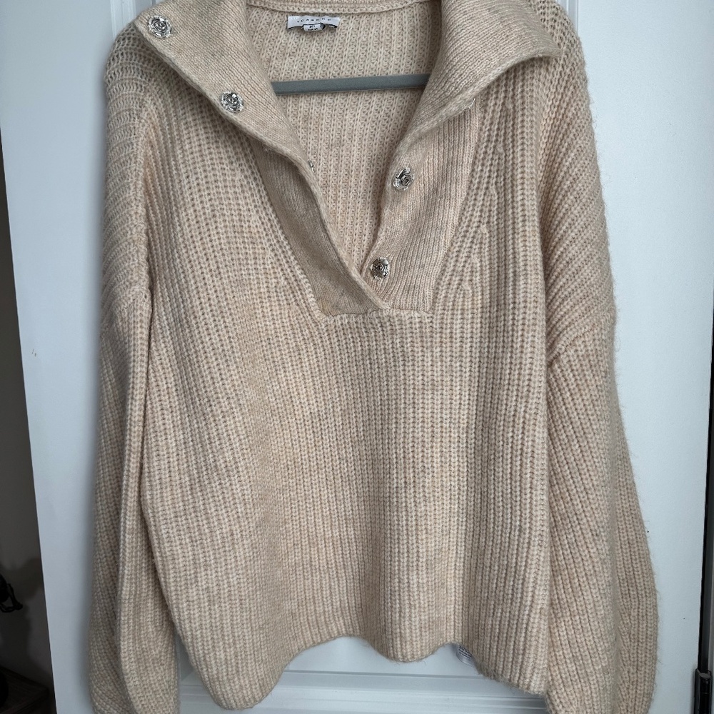 Topshop Stand Collar Sweater